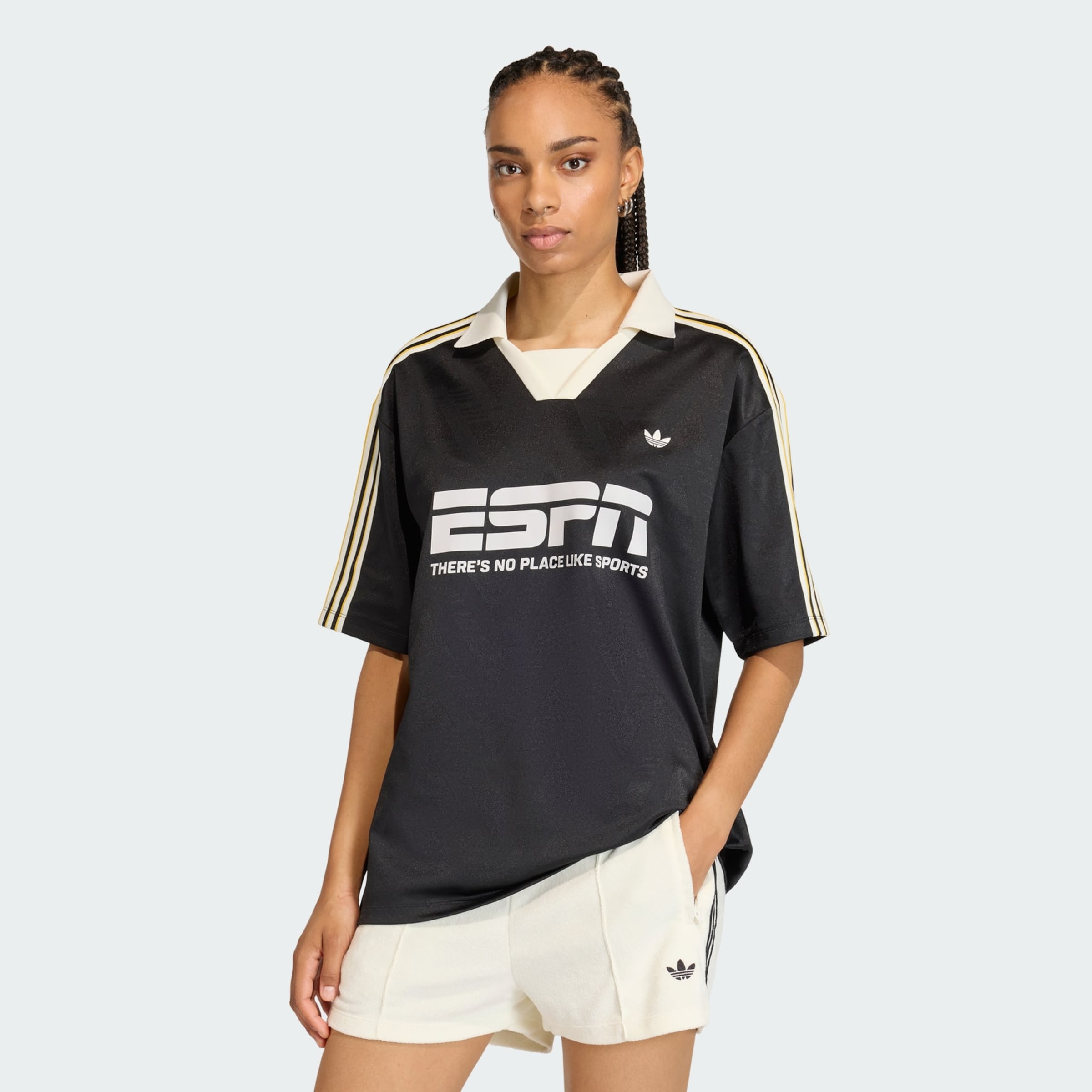 ADIDAS ORIGINALS Shirt 'FOOTBALL JERSEY' in Zwart | ABOUT YOU