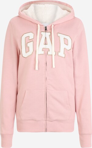 Gap Tall Кофта на молнии в Ярко-розовый: спереди