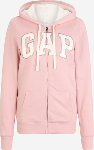 Gap Tall Sweatvest in Roze: voorkant