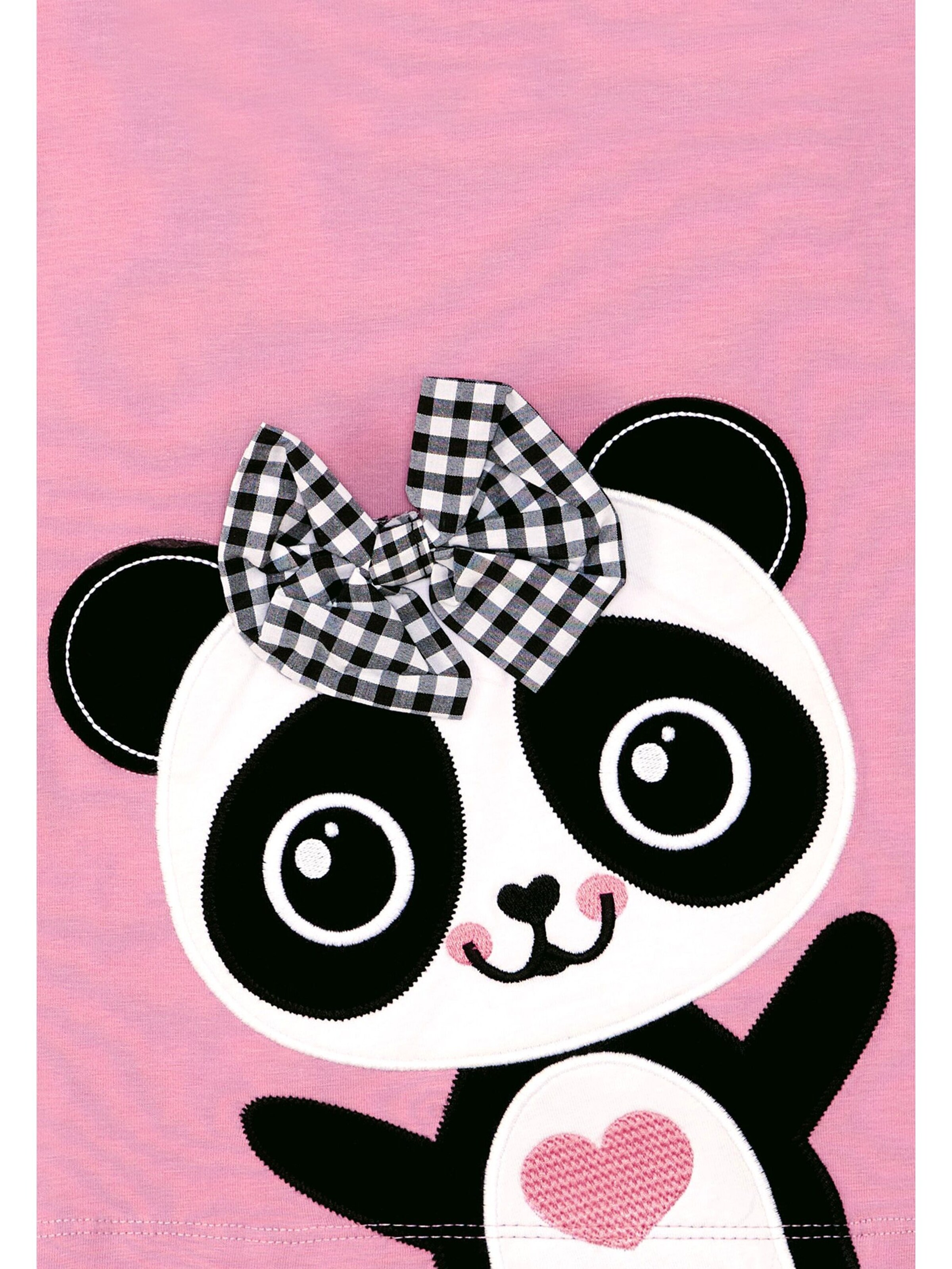 Abito 'Panda Frill' di Denokids in rosa