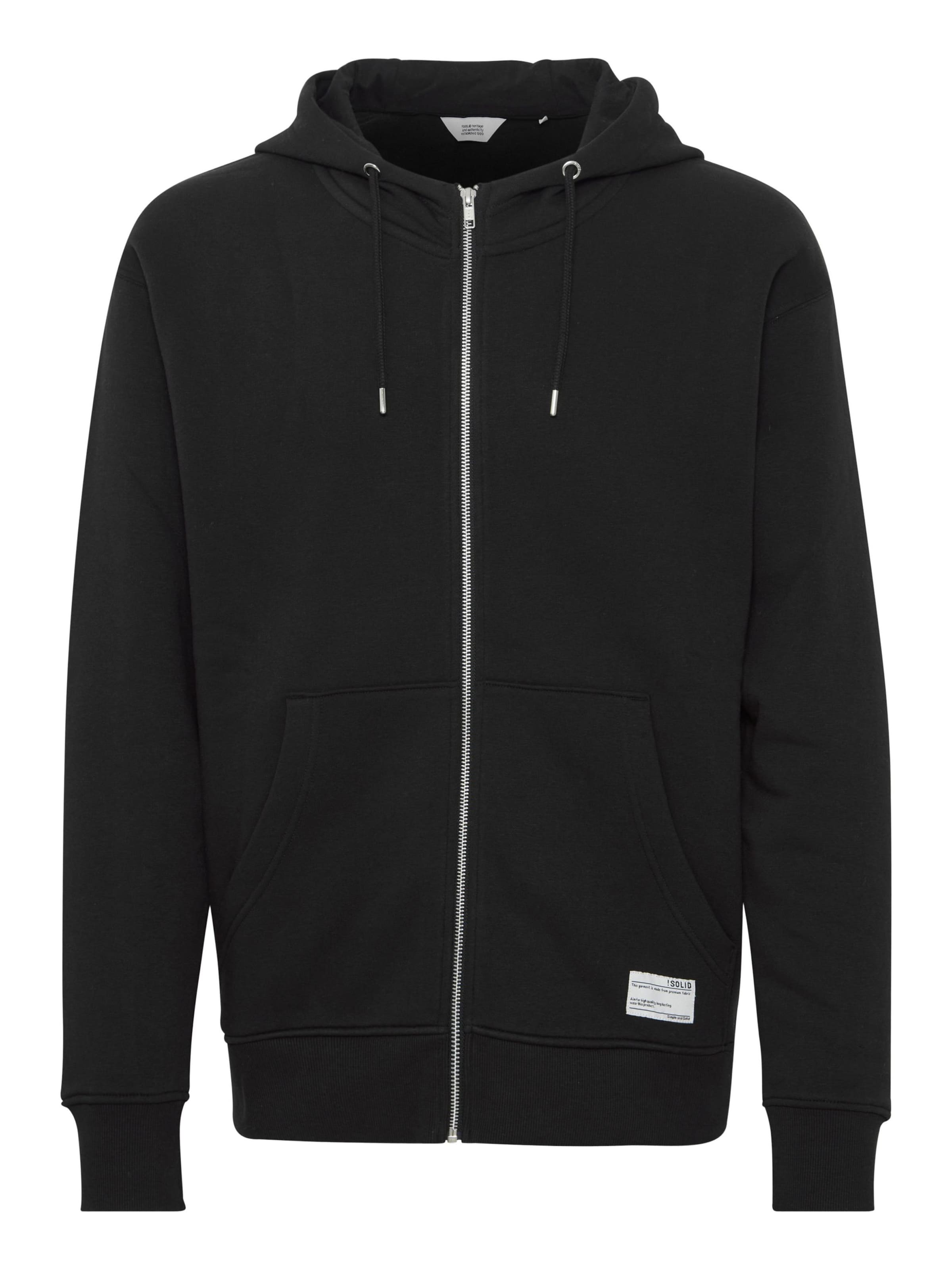 !Solid Ζακέτα φούτερ 'SD LENZ' σε μαύρο: μπροστά