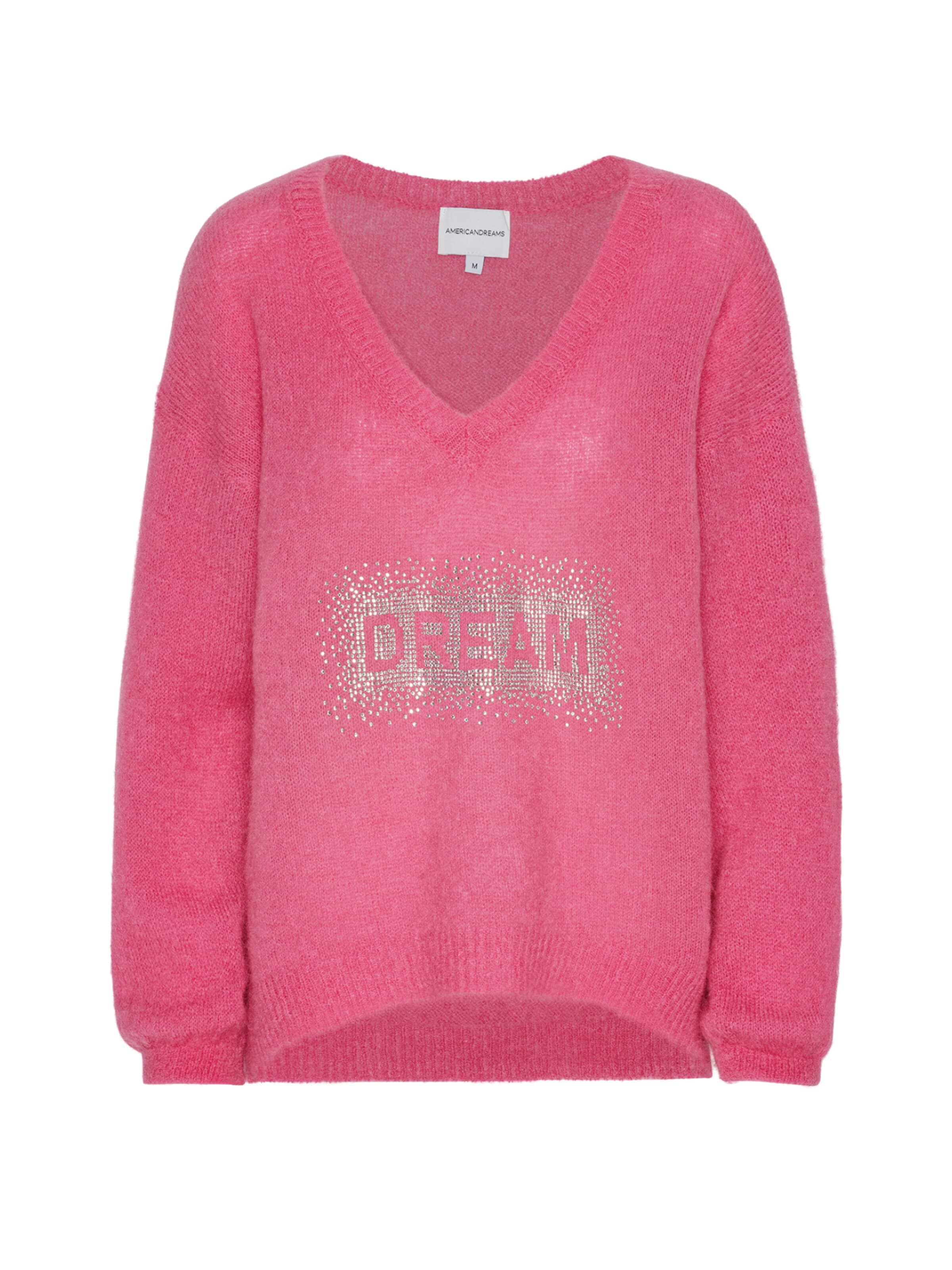 americandreams Oversized sweater 'Silja' in Pink: front