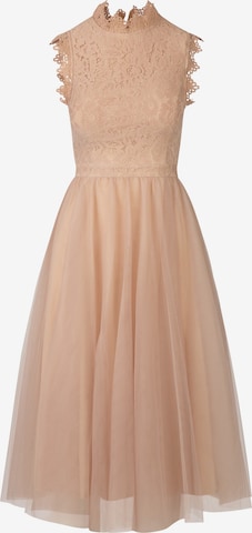 APART Evening Dress in Beige: front