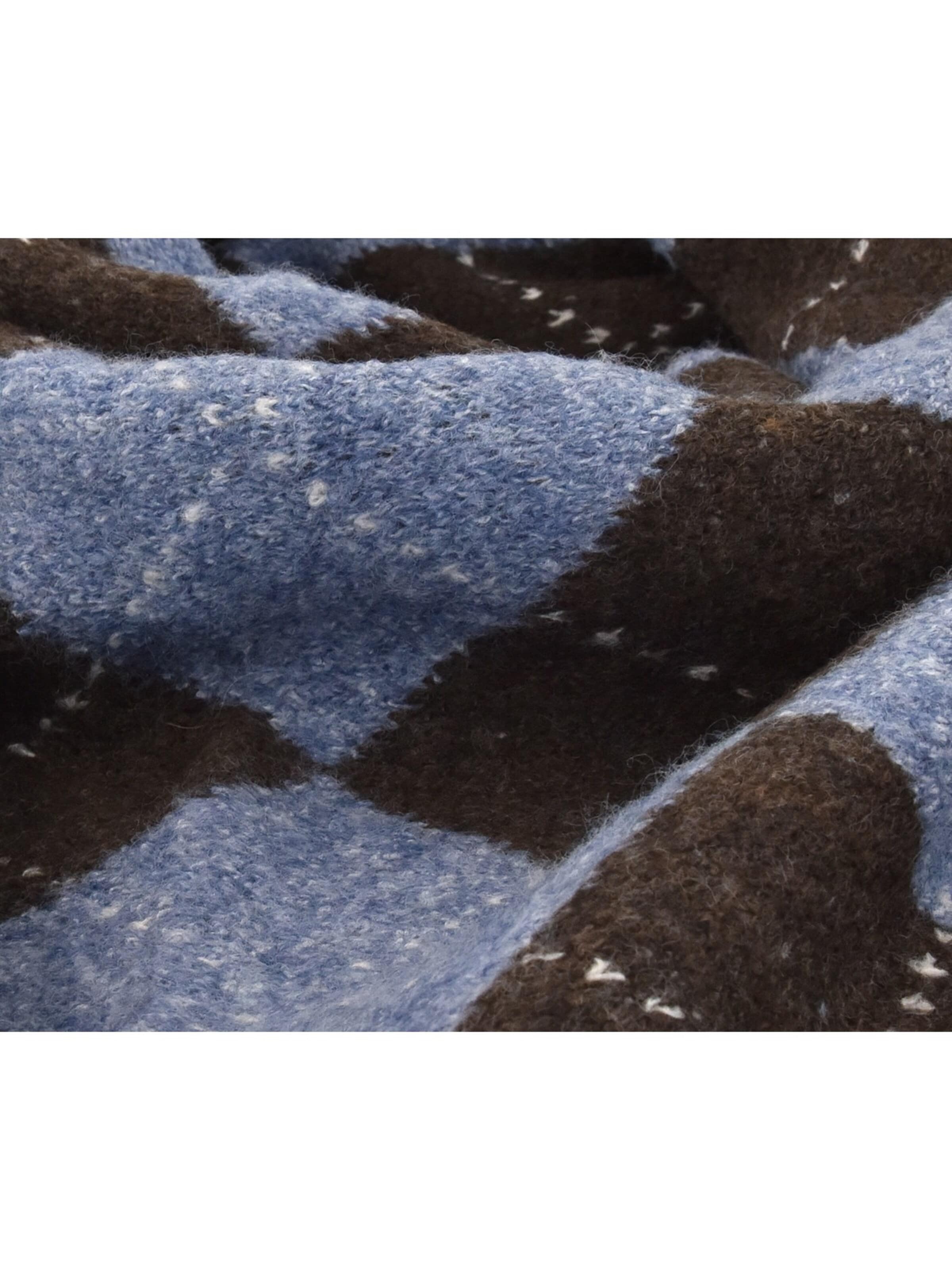 styleBREAKER Tuch 'Strick Dreieckstuch mit Argyle Muster & Wendeseite'‌‌‌‌‌‌ in Blau