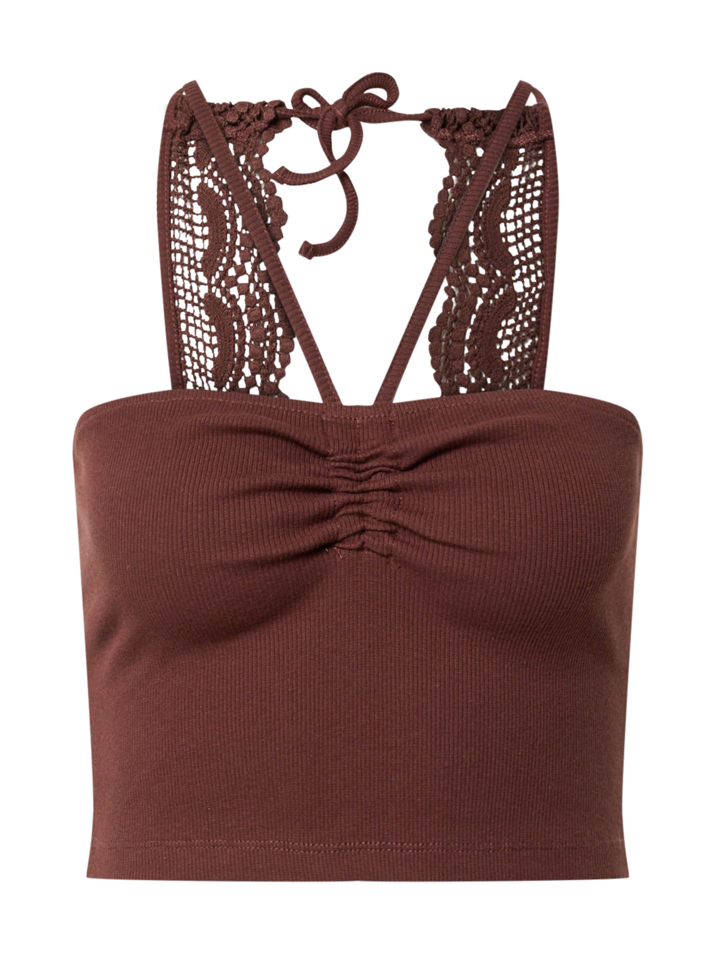 ABOUT YOU - Top de punto 'Betty' en marrón: frente