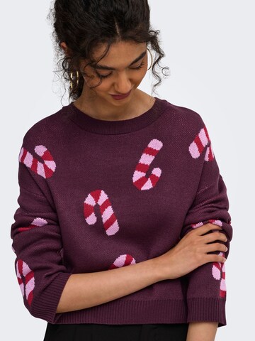 Pullover 'Xmas Jollie' di ONLY in lilla