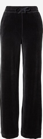 Wide leg Pantaloni de la TOM TAILOR DENIM pe negru: față