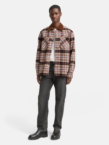 TOM TAILOR DENIM Comfort fit Button Up Shirt in Brown