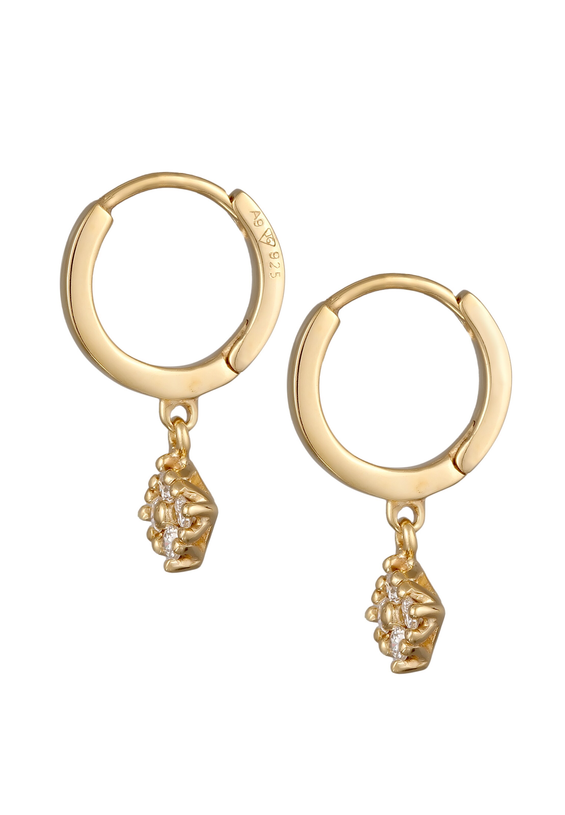 Elli DIAMONDS Ohrringe 'Viereck' in Gold