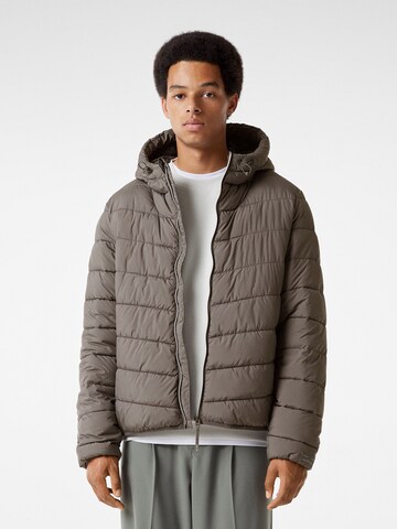 Veste mi-saison Bershka en gris : devant