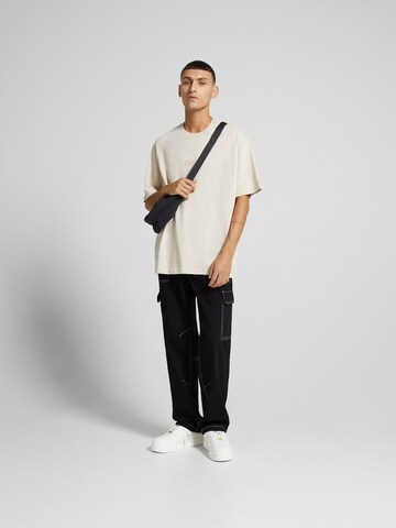 Bershka Loosefit Cargo nadrágok - fekete