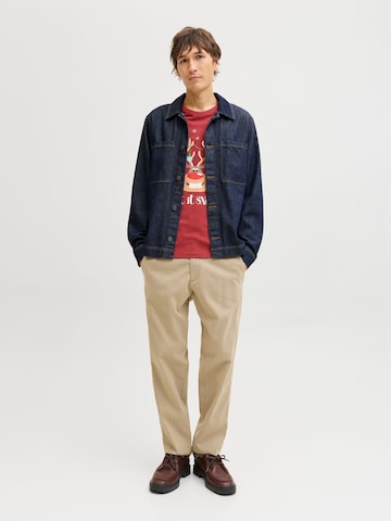 JACK & JONES Shirt 'X-Mas' in Red