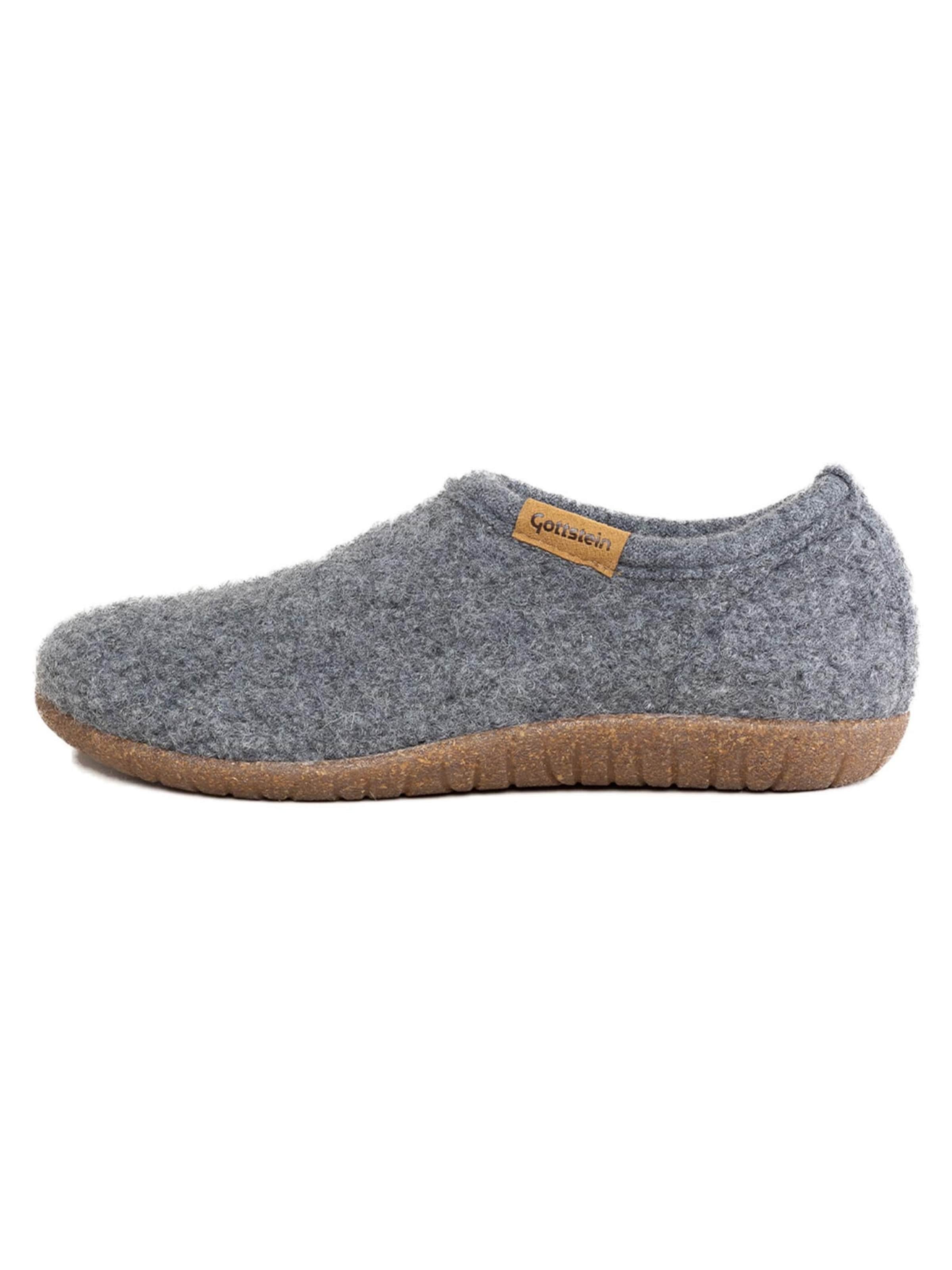Gottstein Slippers 'Alpine Midcut RU' in Grey: front