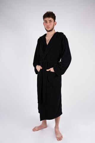 MY HOME Long Bathrobe in Black