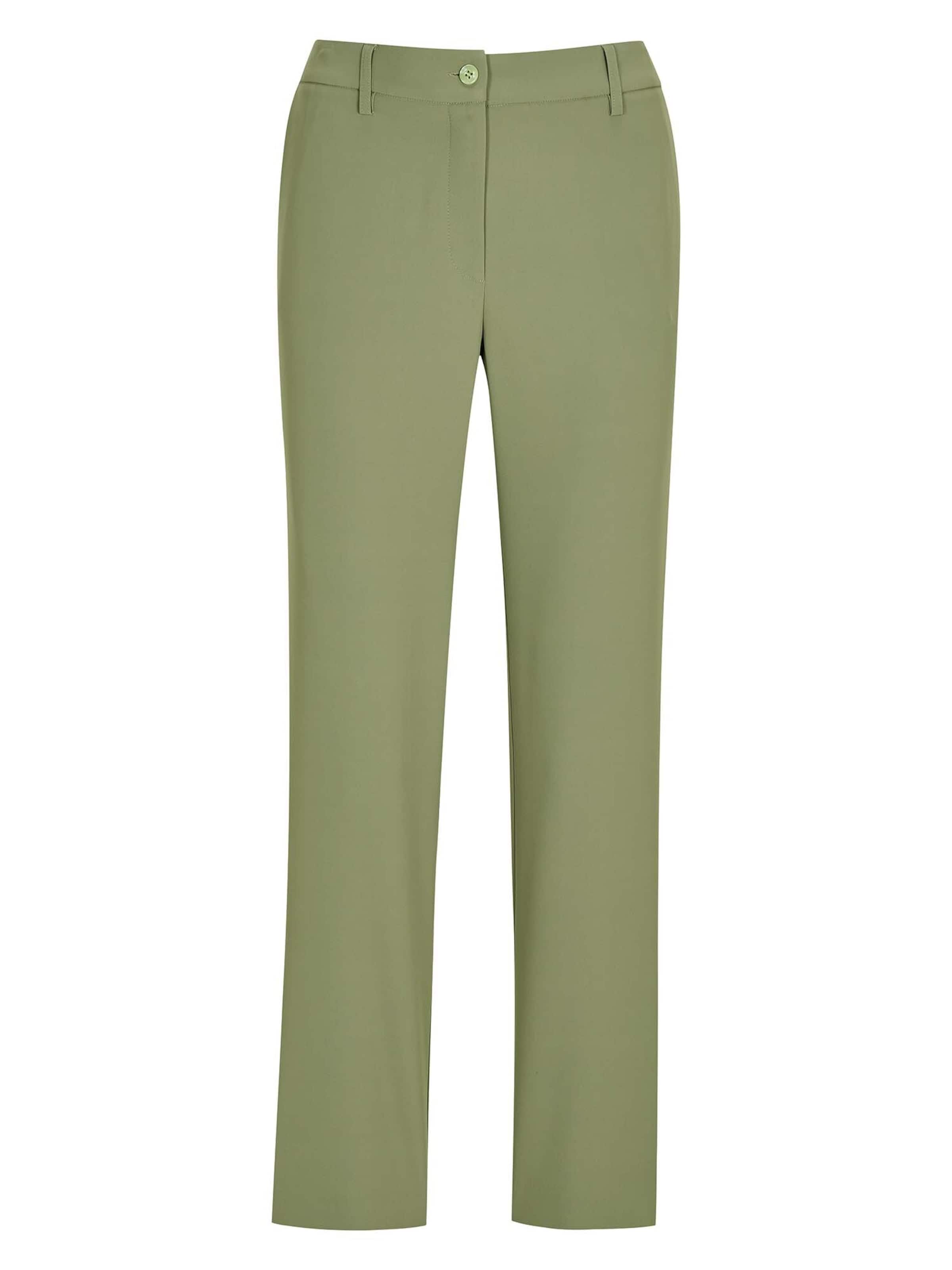 MADELEINE Tapered Chino in Groen: voorkant