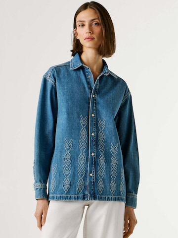 Pepe Jeans Blouse 'ELLEN IKAT '' in Blauw: voorkant