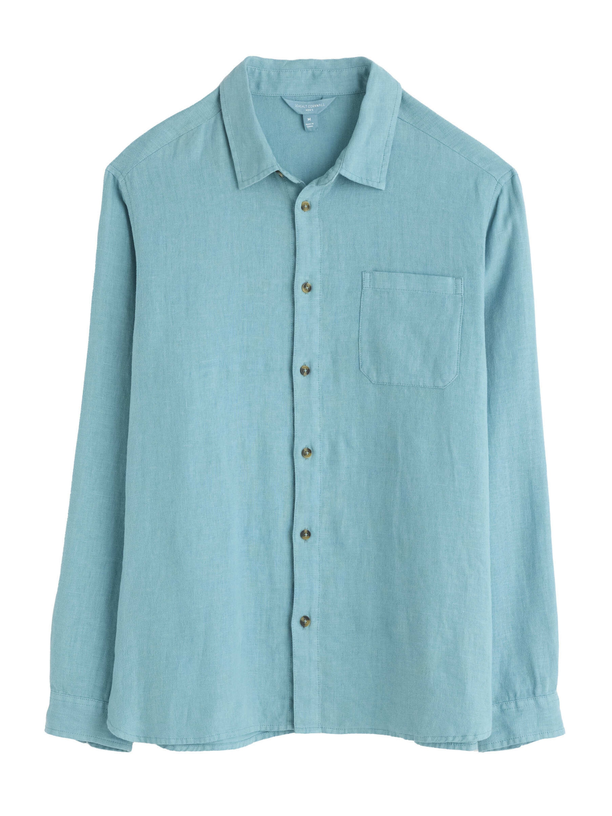Seasalt Cornwall Klasický střih Košile 'Curator' – zelená: přední strana