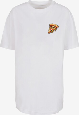 Maglietta 'Pizza Comic' di Merchcode in bianco: frontale