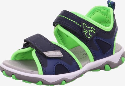 SUPERFIT Sandals & Slippers 'Mike 3.0' in Navy / Dark blue / Lime, Item view