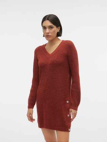 VERO MODA Gebreide jurk 'TINI' in Rood: voorkant