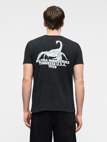 ALPHA INDUSTRIES Koszulka 'Scorpion' w kolorze czarny: przód
