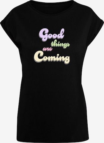 Merchcode T-Shirt 'Good Things' in Schwarz: predná strana