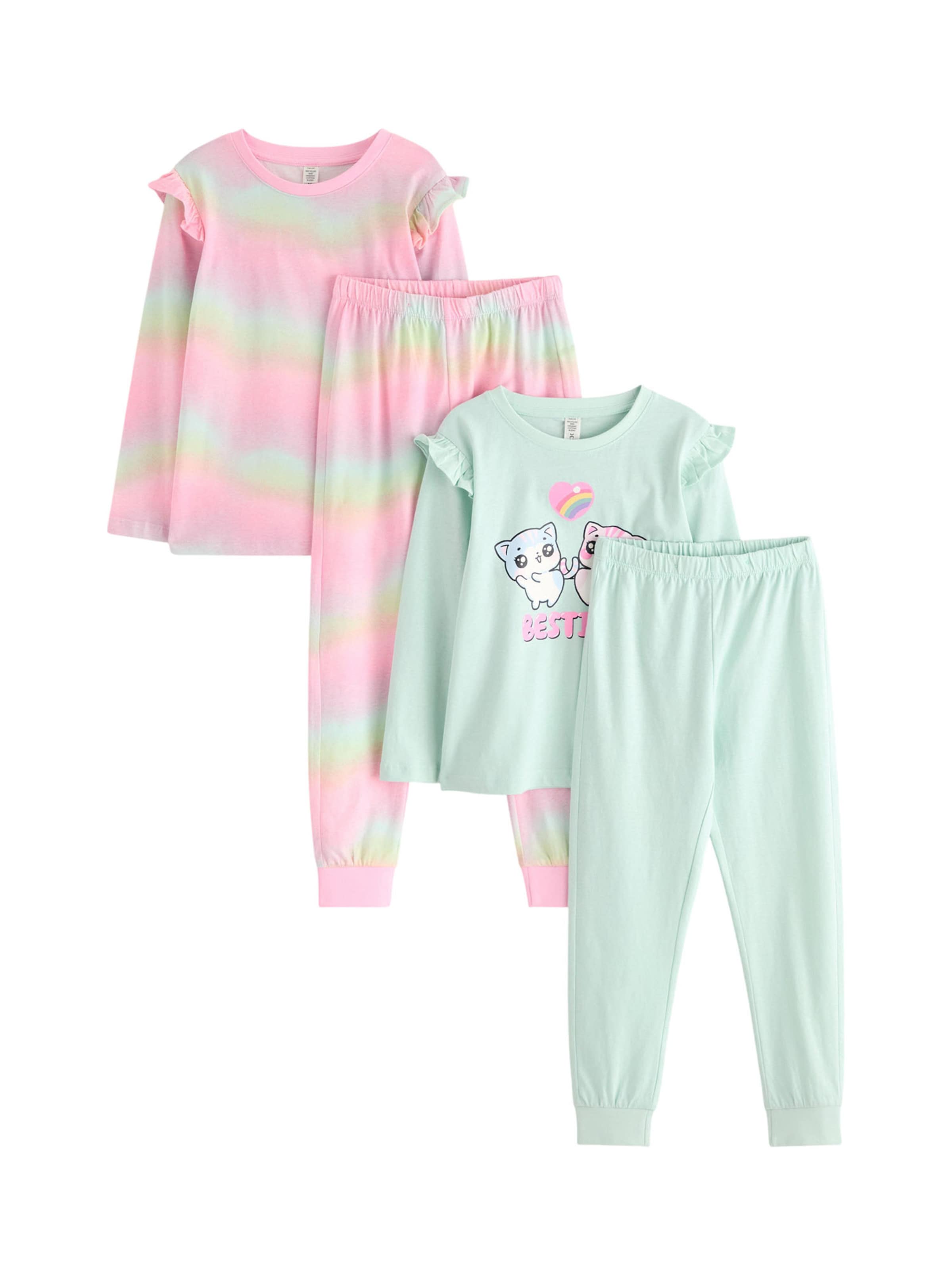 Lindex Pajamas 'Kawaii Rainbow' in Pink: front