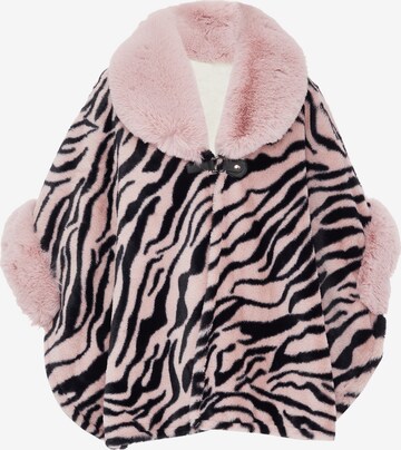 FRAULLY Cape in Roze: voorkant