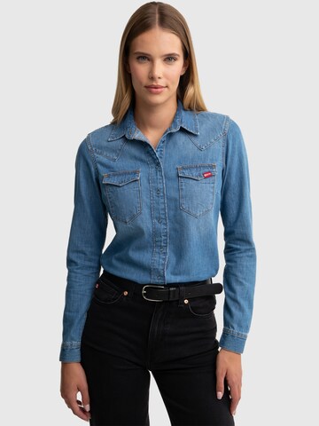 Camicia da donna 'Norra' di BIG STAR in blu: frontale