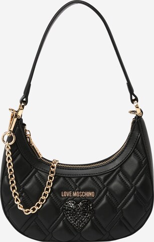 Sac bandoulière 'QUEEN' Love Moschino en noir : devant