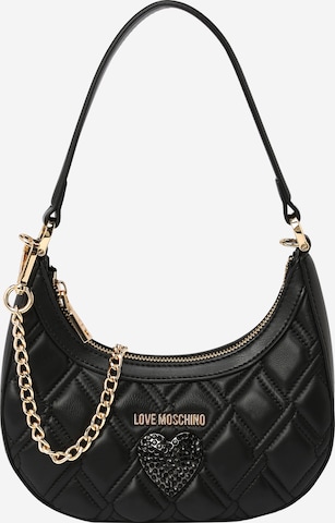 Love Moschino Schoudertas 'QUEEN' in Zwart: voorkant