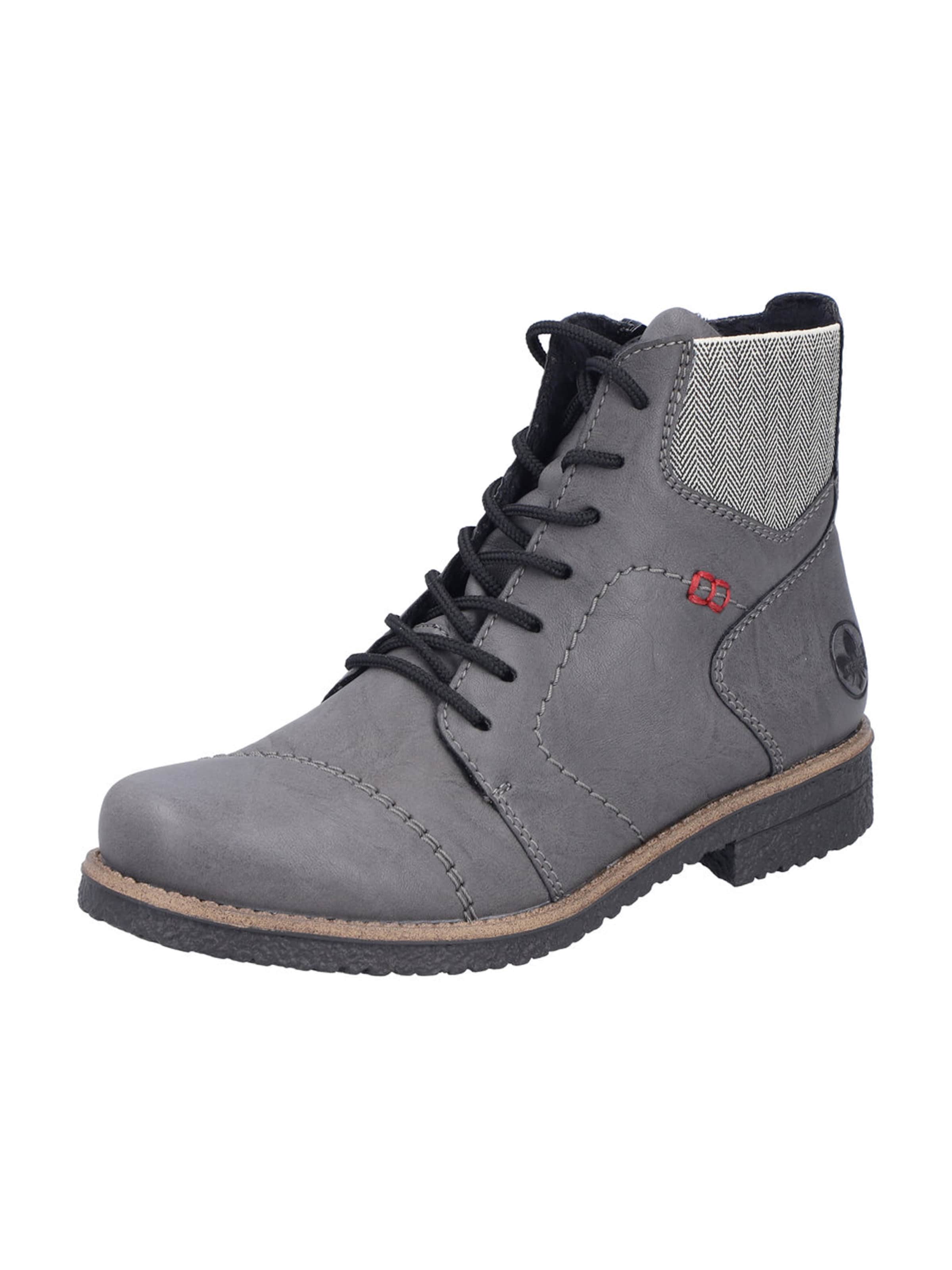 Rieker Gležnarji z vezalkami | siva barva: sprednja stran