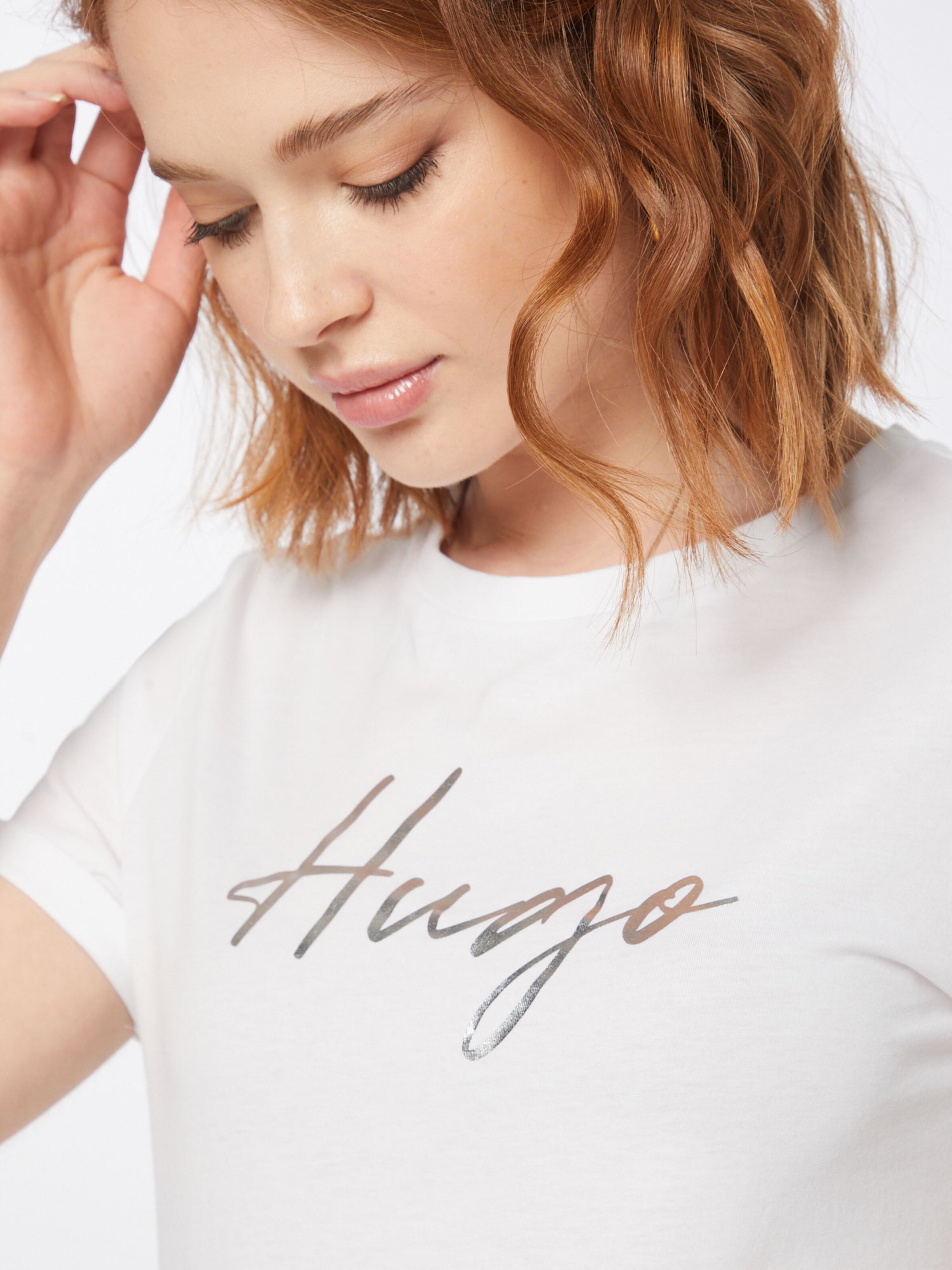 Grandes tailles T-shirt HUGO en Blanc 