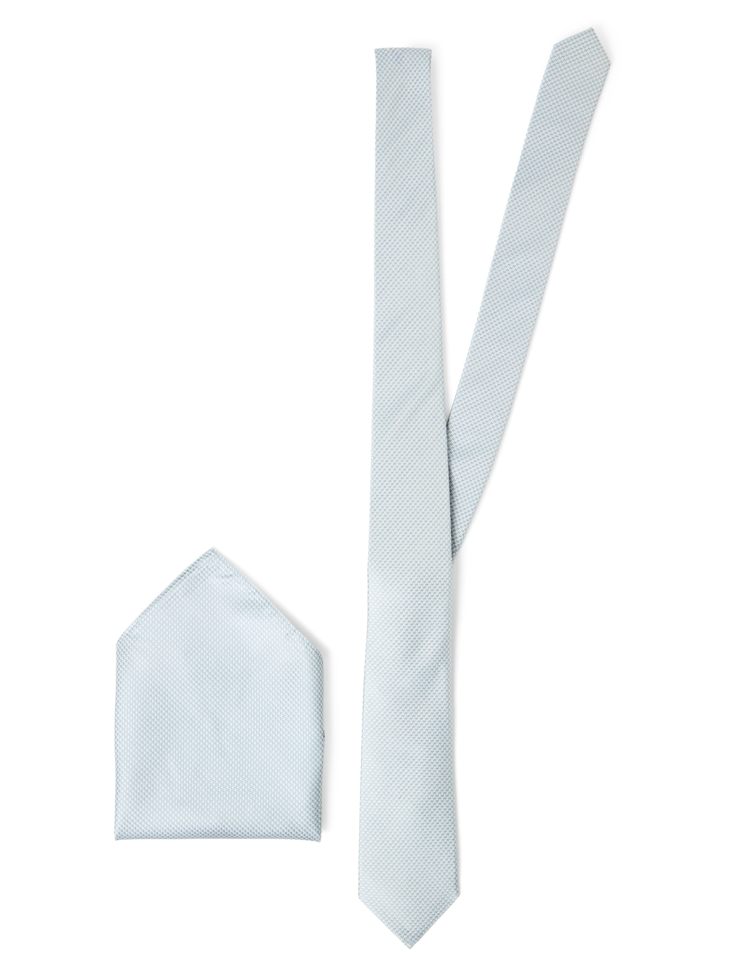 HECHTER PARIS Krawatte, Einstecktuch in hellblau, Produktansicht