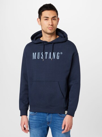 MUSTANG Sweatshirt 'Bennet' in Blue: front