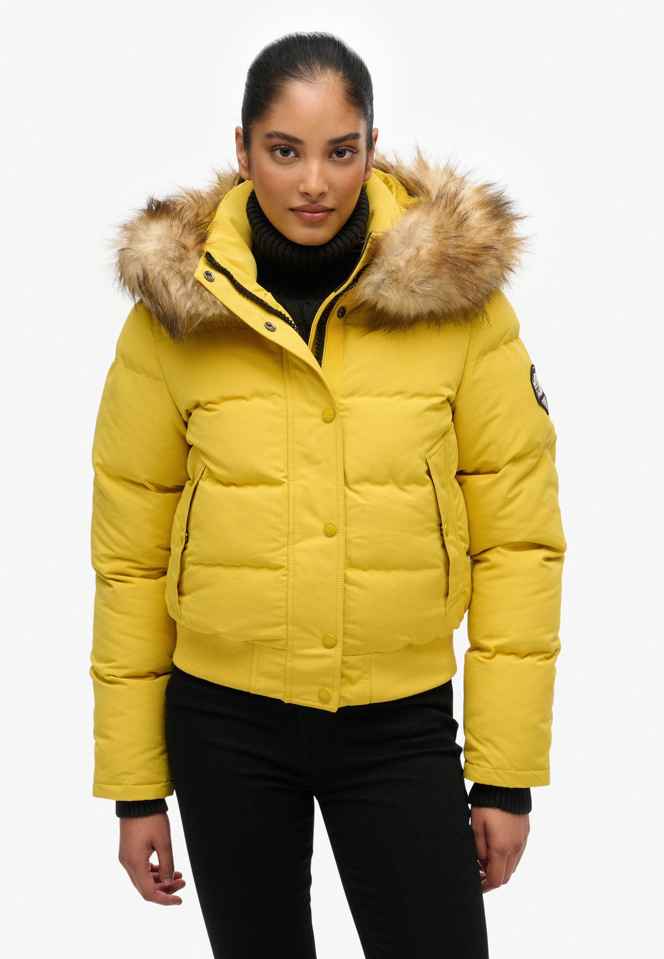Superdry & Co Winter Jacket 'Everest' in Yellow