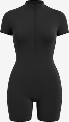 FemmeTone Athletic Bodysuit in Black: front
