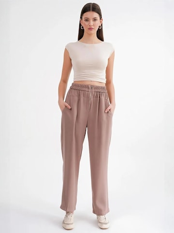 Wide leg Pantaloni di MixRay in marrone