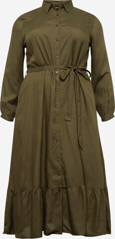 ABOUT YOU Curvy Shirt Dress 'Tamina' in Green: front