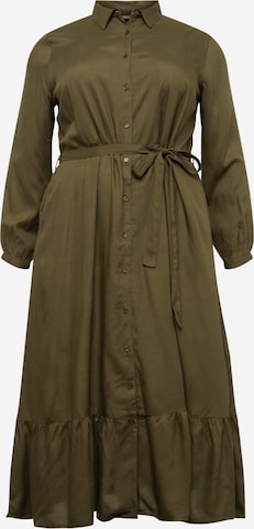 ABOUT YOU Curvy Shirt Dress 'Tamina' in Green: front