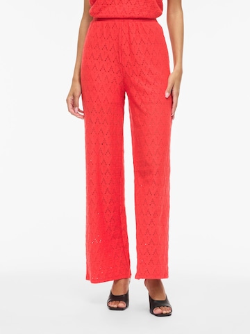 Wide Leg Pantalon 'VIAmalina' VILA en rouge : devant