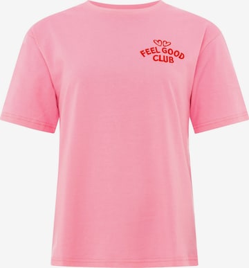 T-shirt Zwillingsherz en rose : devant