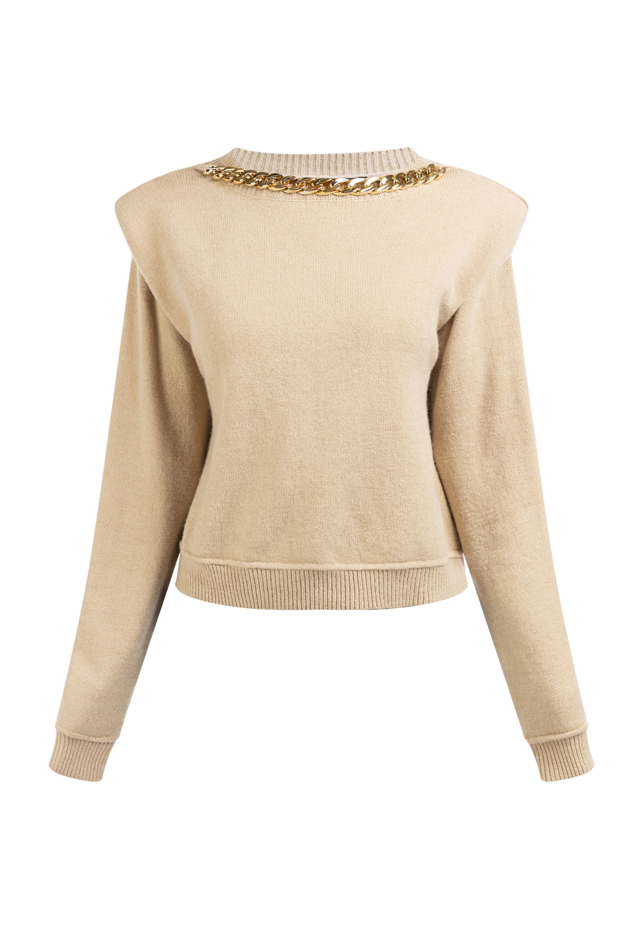 faina Свитер 'Tuxe' в Бежевый: спереди