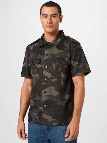 Brandit Comfort fit Overhemd in Grijs: voorkant