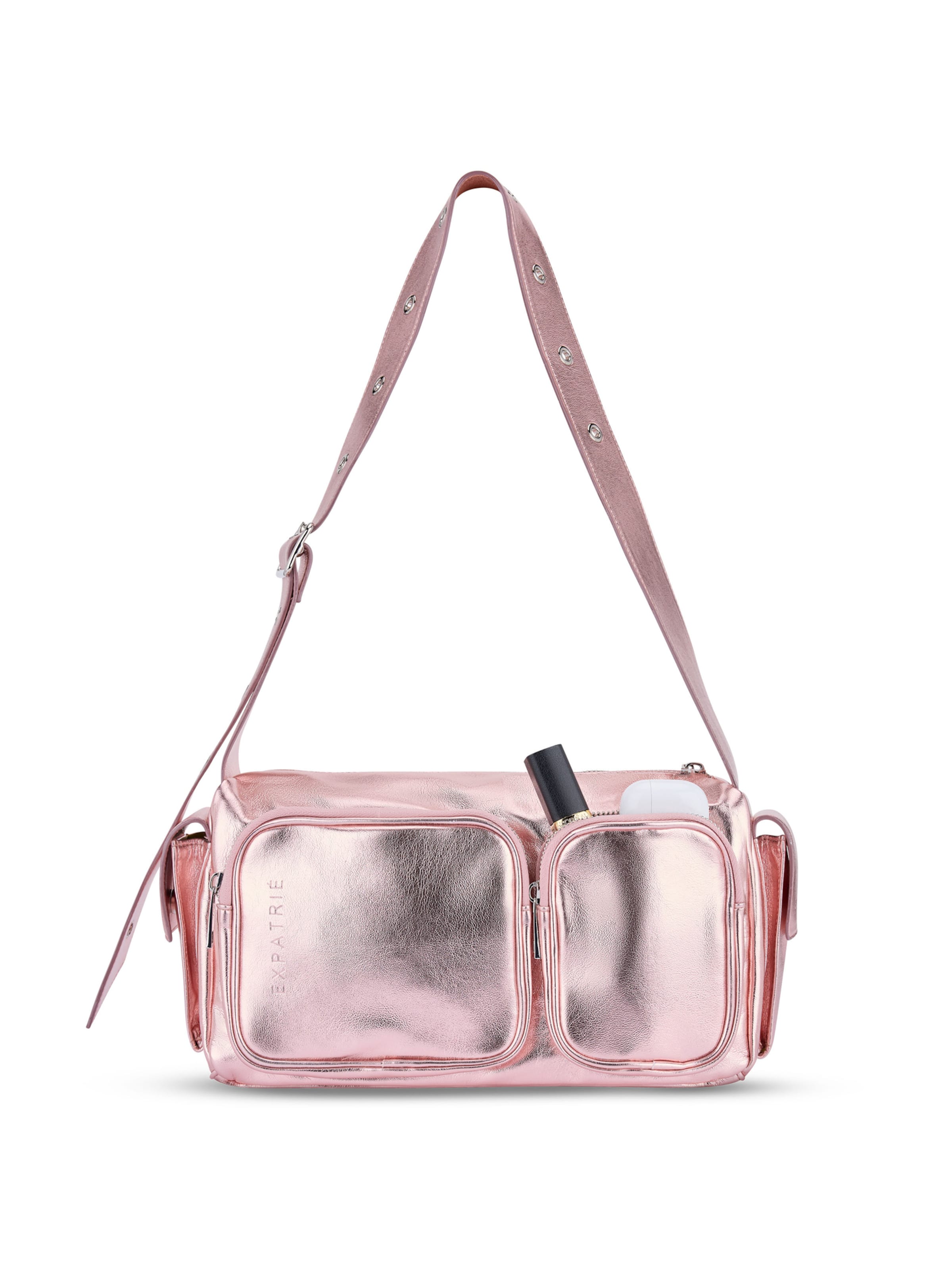 Expatrié - Mala de ombro 'Stella' em rosa