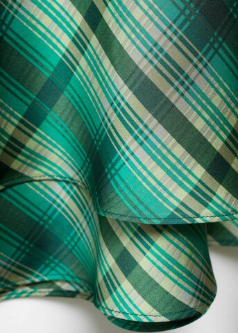 MANGO Blusenkleid 'Scot' in Grün