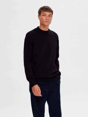 Pull-over SELECTED en noir : devant