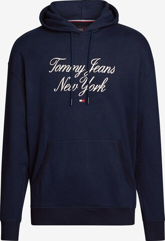 Sweat-shirt Tommy Jeans en bleu : devant