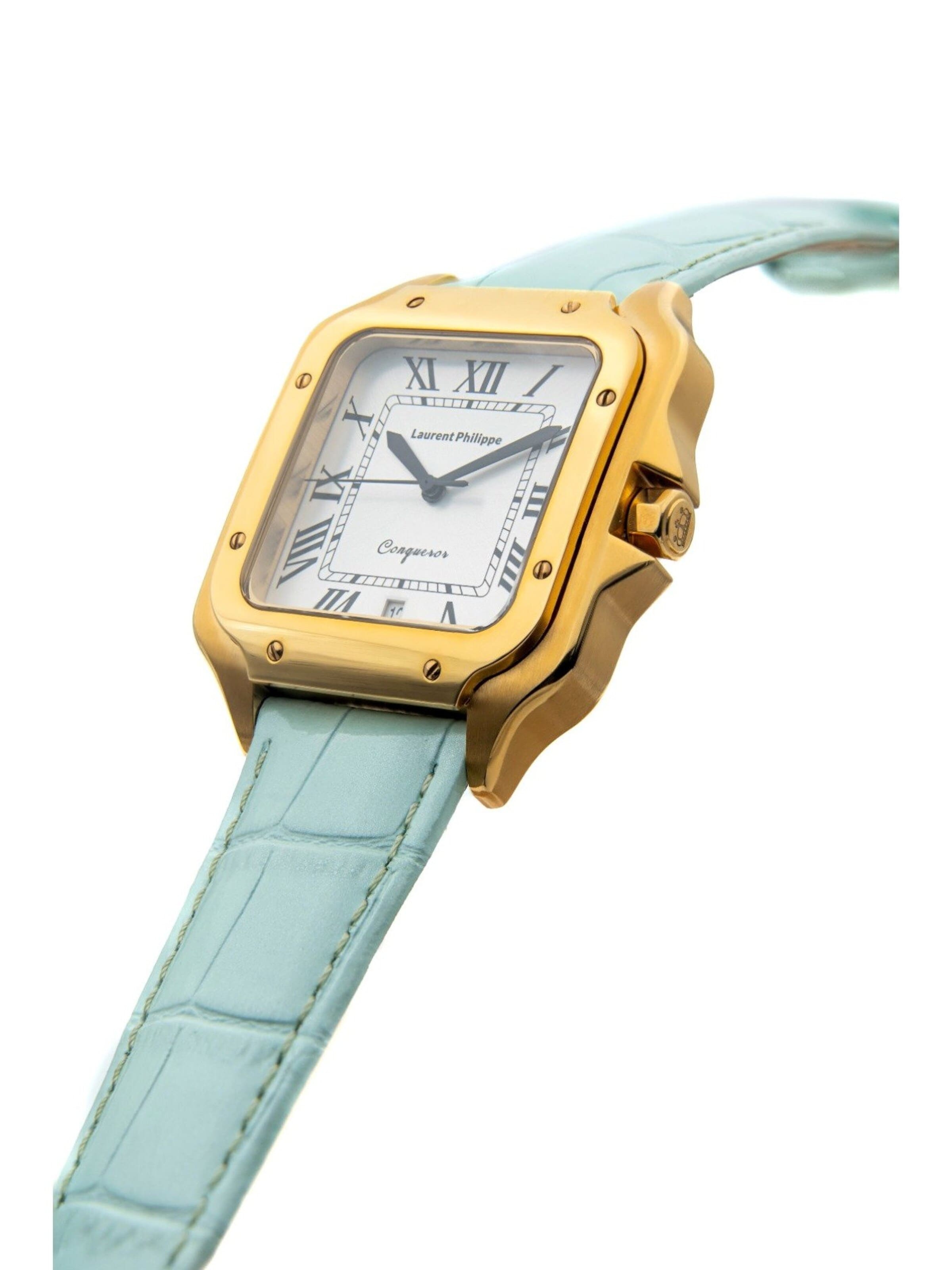 Laurent Philippe - Reloj analógico 'Conqueror The Golden Empress – Nude Mint' en verde