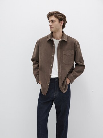 Mavi Comfort fit Button Up Shirt in Brown: front